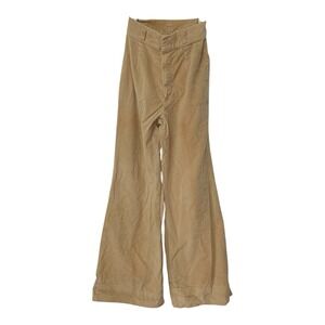 Vintage 70s Old Town 22x32 Super Flared Pants Small Beige Corduroy Old School